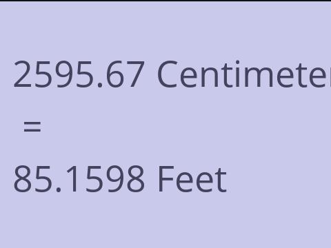 2595.67 CM TO FEET