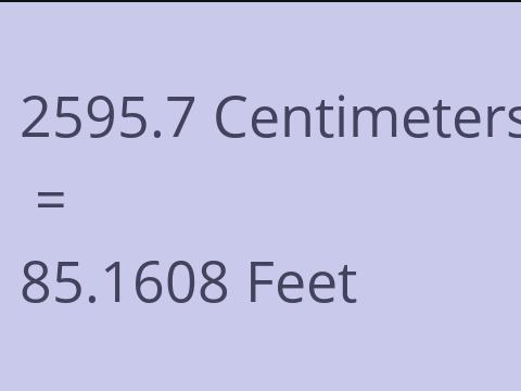 2595.7 CM TO FEET