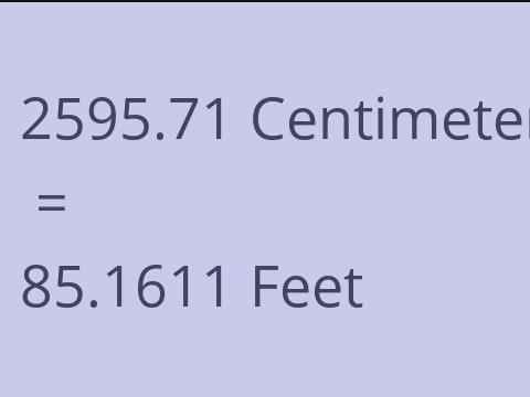 2595.71 CM TO FEET