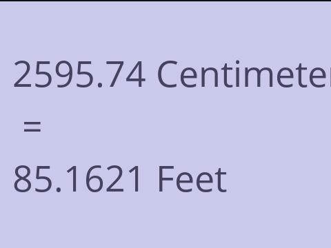 2595.74 CM TO FEET