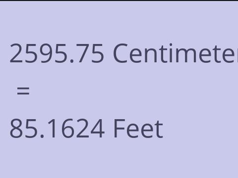 2595.75 CM TO FEET