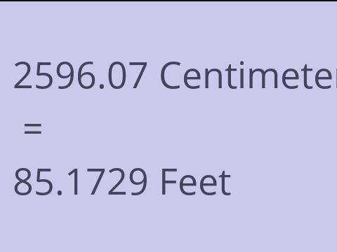 2596.07 CM TO FEET