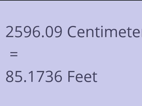 2596.09 CM TO FEET