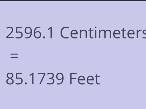 2596.1 CM TO FEET