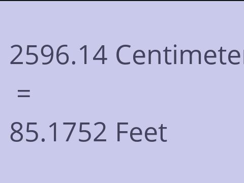 2596.14 CM TO FEET