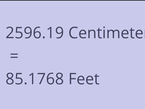 2596.19 CM TO FEET