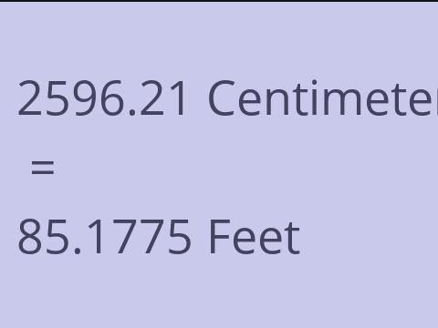 2596.21 CM TO FEET