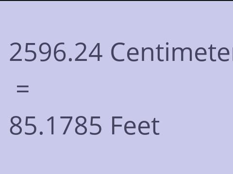 2596.24 CM TO FEET