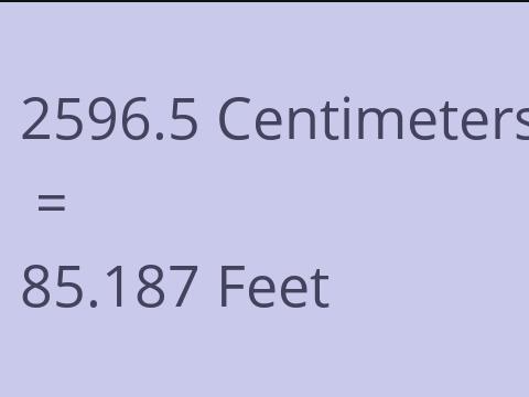 2596.5 CM TO FEET