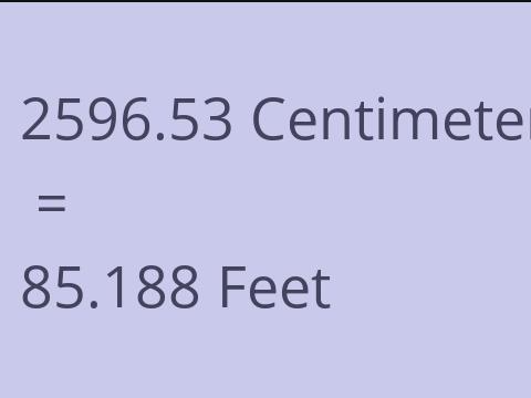 2596.53 CM TO FEET