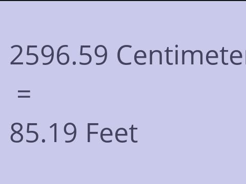2596.59 CM TO FEET