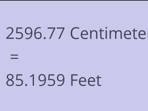 2596.77 CM TO FEET