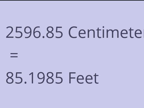 2596.85 CM TO FEET