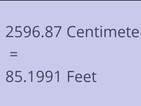 2596.87 CM TO FEET