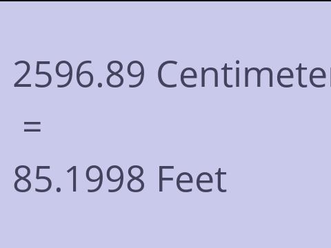 2596.89 CM TO FEET