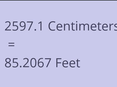 2597.1 CM TO FEET