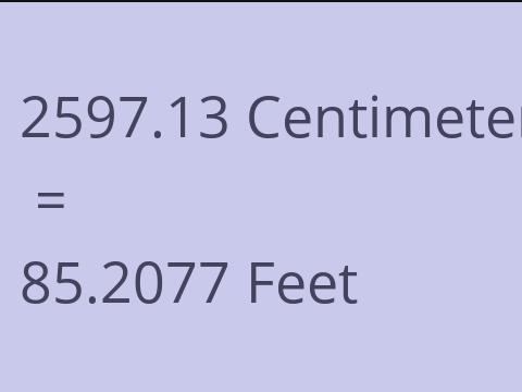 2597.13 CM TO FEET