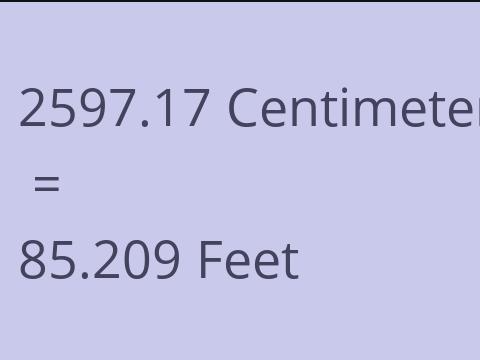 2597.17 CM TO FEET