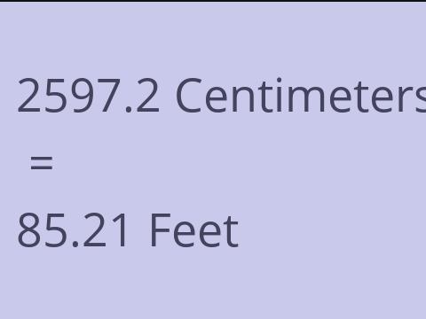 2597.2 CM TO FEET