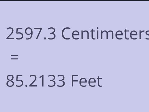 2597.3 CM TO FEET
