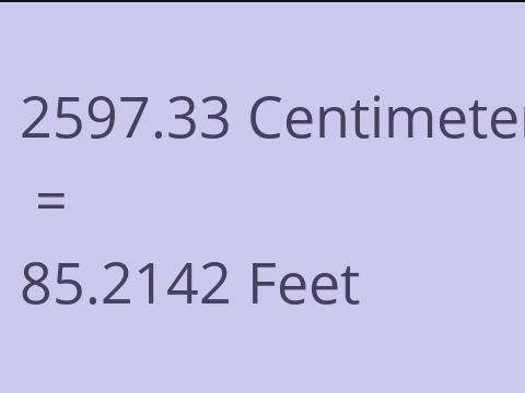 2597.33 CM TO FEET