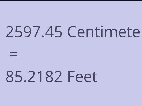 2597.45 CM TO FEET
