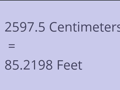 2597.5 CM TO FEET