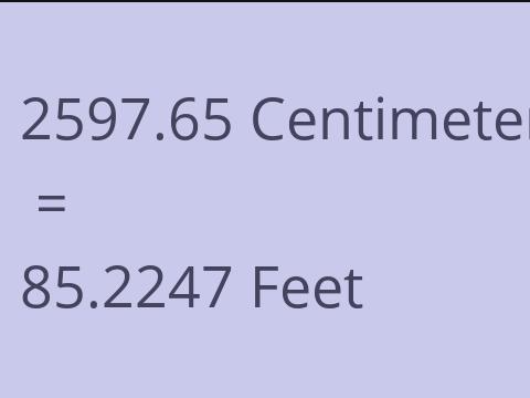 2597.65 CM TO FEET