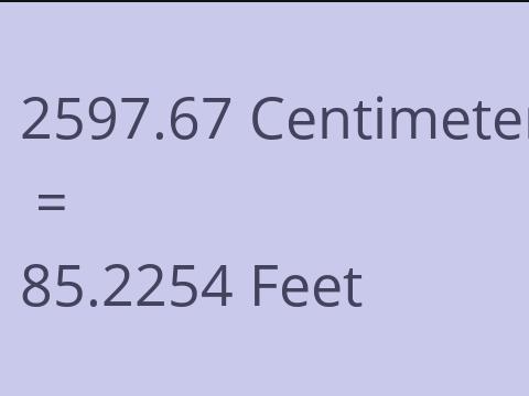 2597.67 CM TO FEET