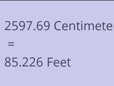 2597.69 CM TO FEET