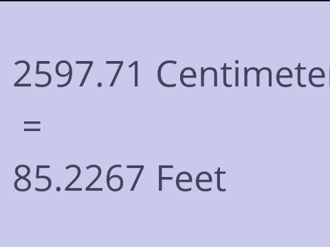 2597.71 CM TO FEET