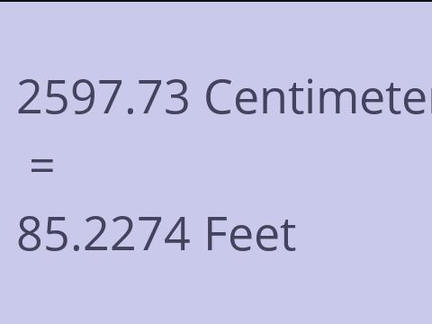 2597.73 CM TO FEET