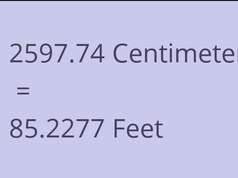 2597.74 CM TO FEET