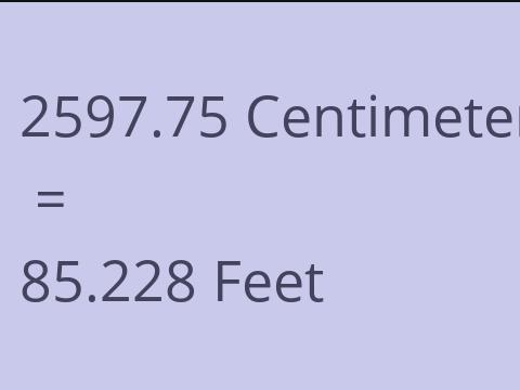 2597.75 CM TO FEET