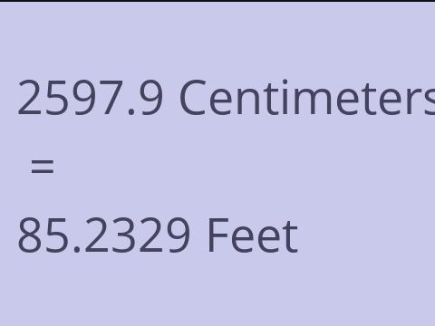 2597.9 CM TO FEET