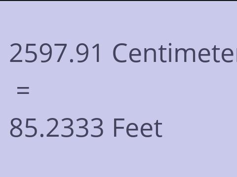 2597.91 CM TO FEET