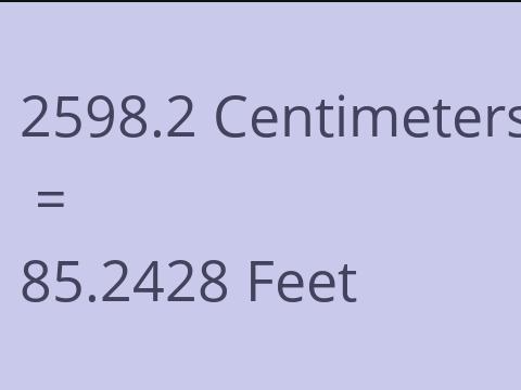 2598.2 CM TO FEET