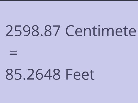 2598.87 CM TO FEET