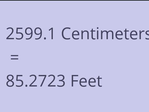 2599.1 CM TO FEET
