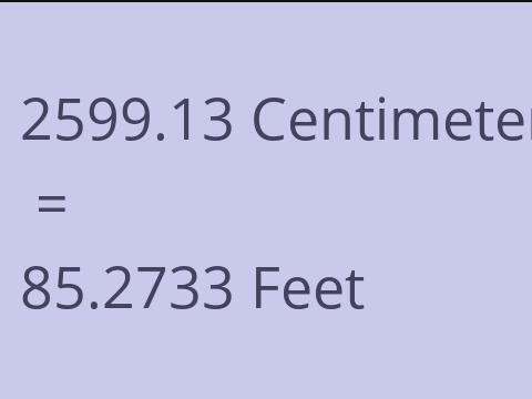 2599.13 CM TO FEET