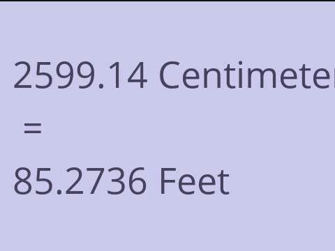 2599.14 CM TO FEET