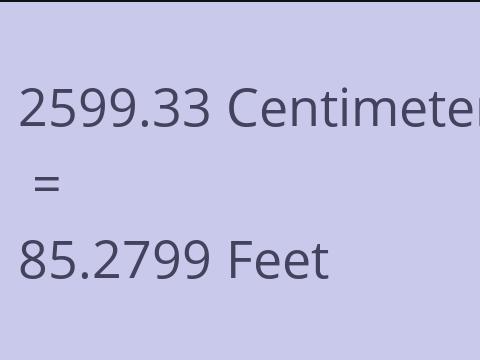 2599.33 CM TO FEET