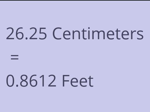 26.25 CM TO FEET