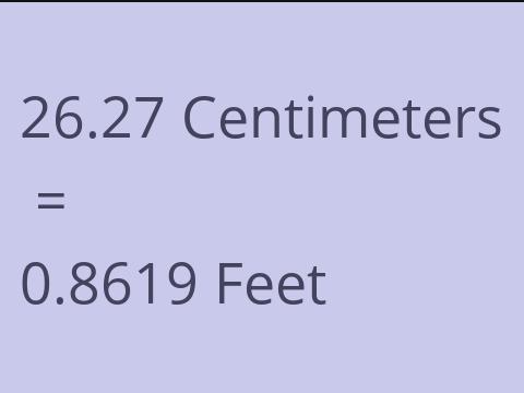 26.27 CM TO FEET