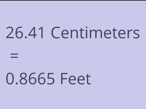 26.41 CM TO FEET