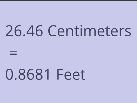 26.46 CM TO FEET