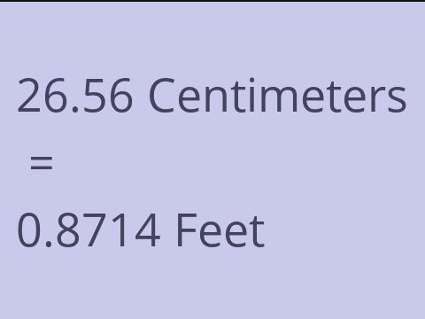 26.56 CM TO FEET