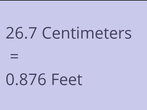 26.7 CM TO FEET