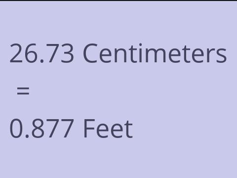 26.73 CM TO FEET