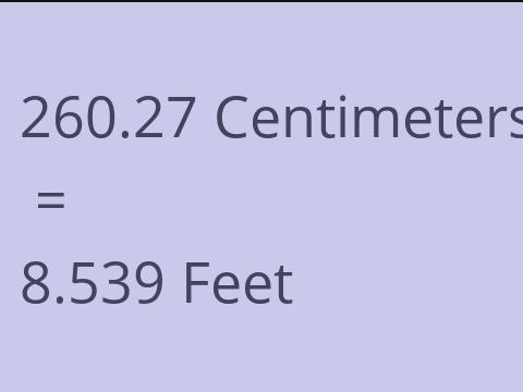 260.27 CM TO FEET